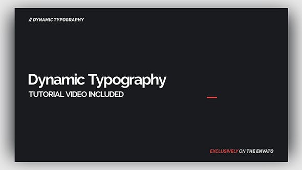 Dynamic Typography - Download Videohive 21433121