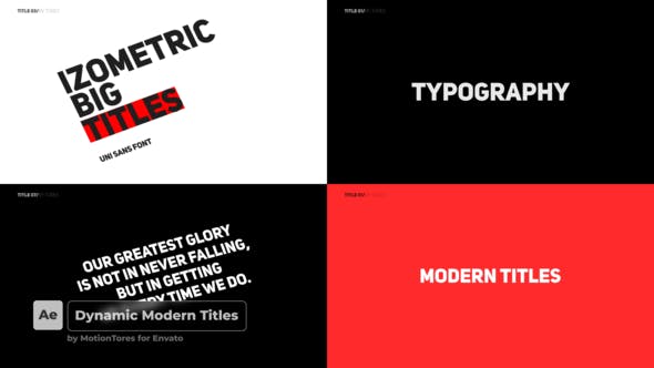 Dynamic Typography Titles \ After Effects - Download Videohive 30571605