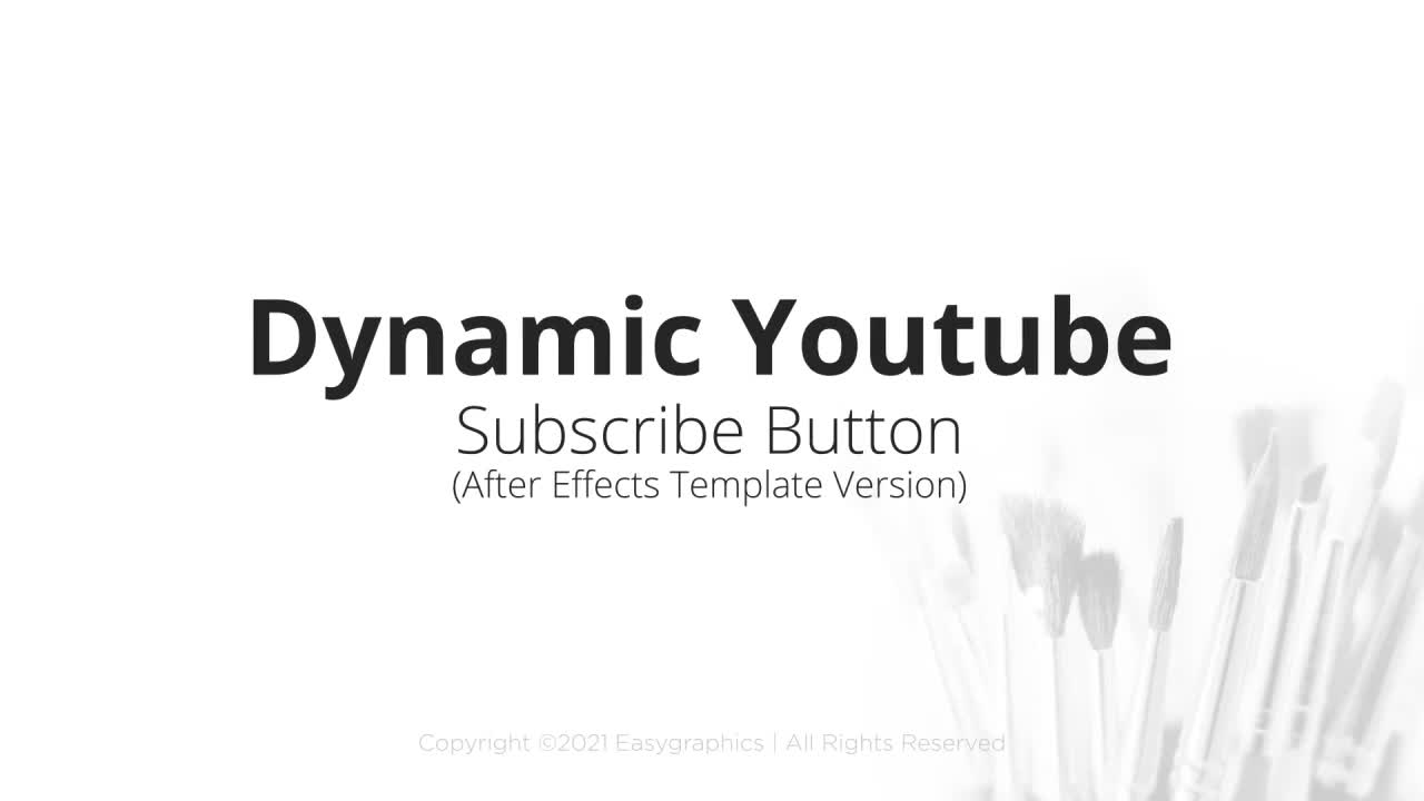 Dynamic Youtube Subscribe Button Videohive 30526087 After Effects Image 1