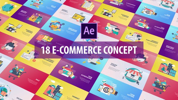 E Commerce Concept Flat Animation - Download 26282336 Videohive