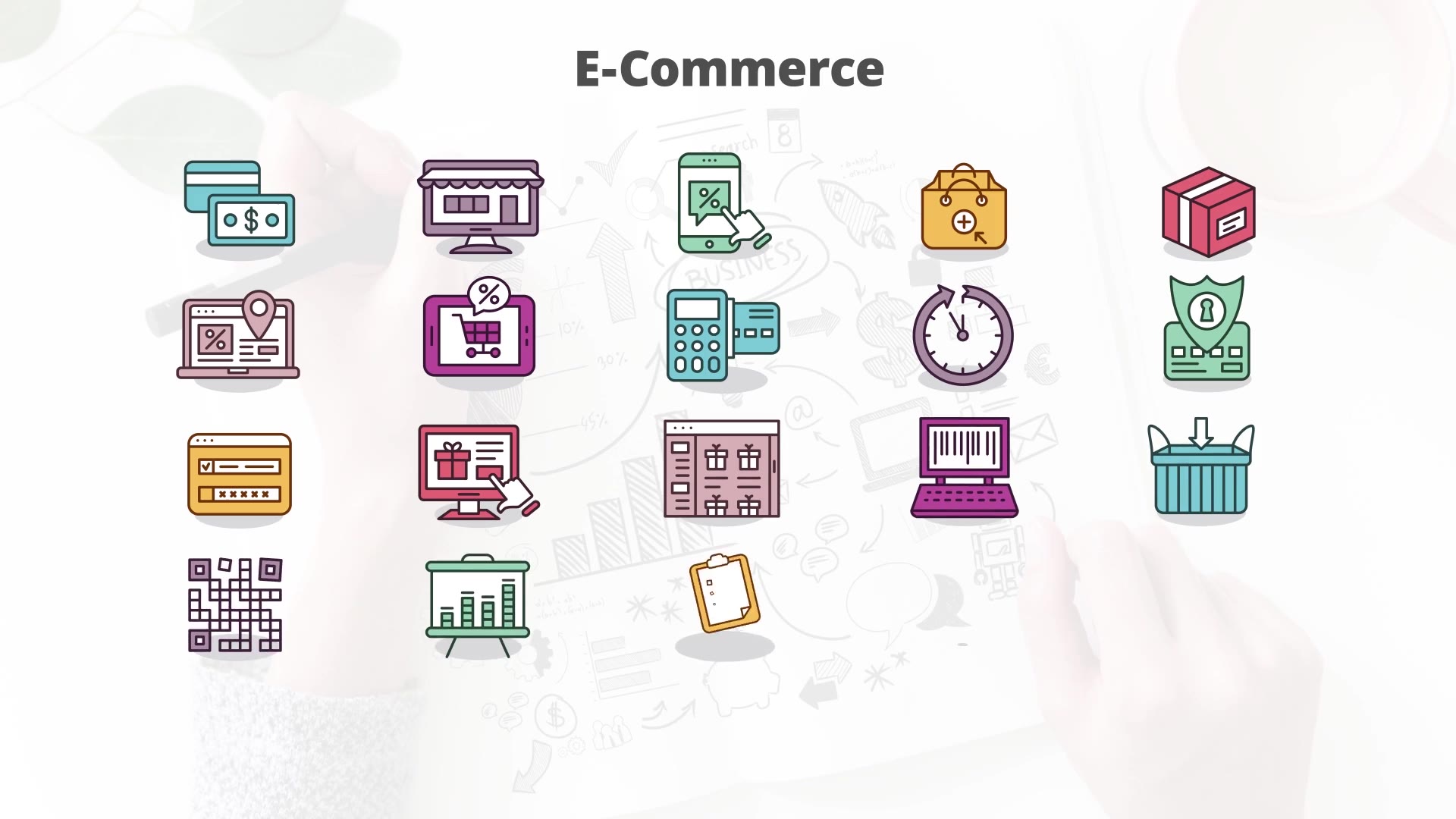 E Commerce Flat Animation Icons - Download Videohive 23370422