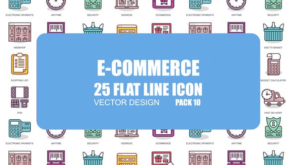 E Commerce Flat Animation Icons - Download Videohive 23370422