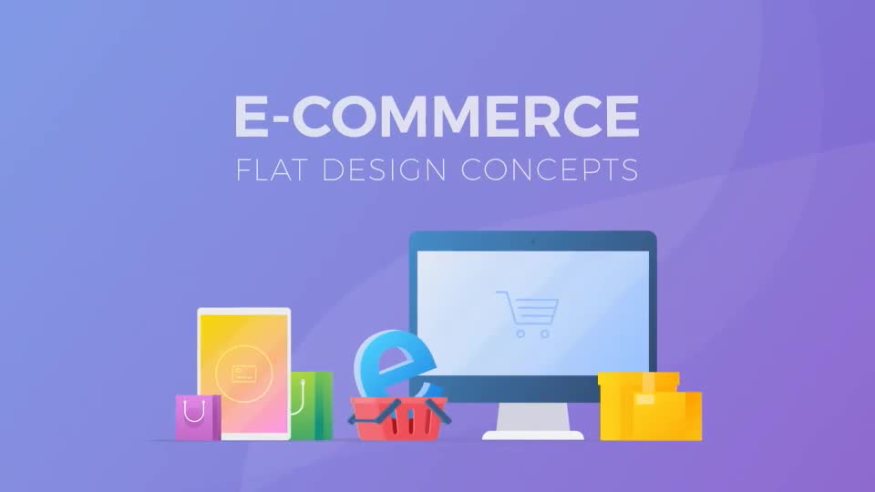 E Commerce Flat Design Concepts Videohive 29401729 After Effects Image 1