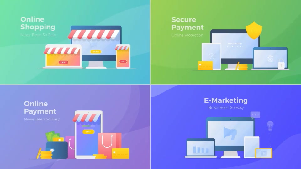 E Commerce Flat Design Concepts Videohive 29401729 After Effects Image 10