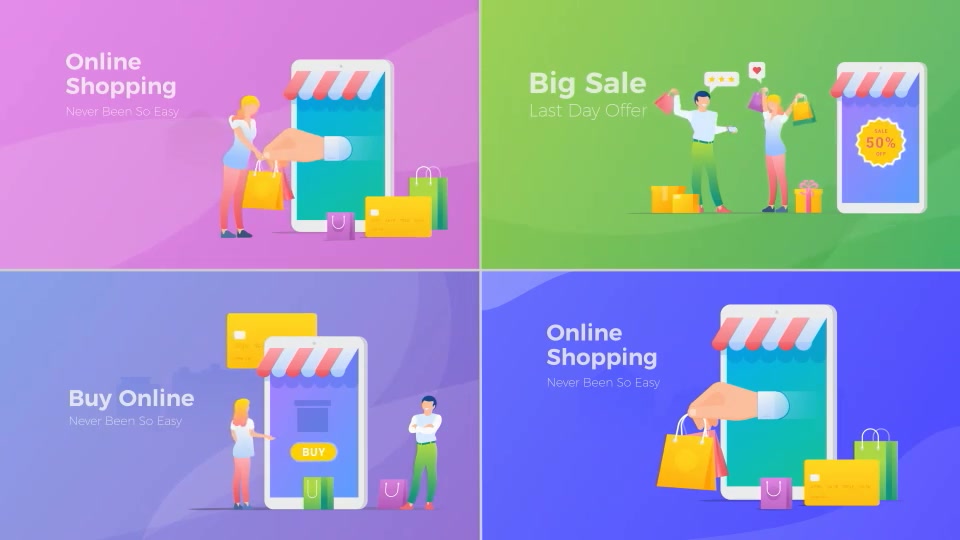 E Commerce Flat Design Concepts Videohive 29401729 After Effects Image 6