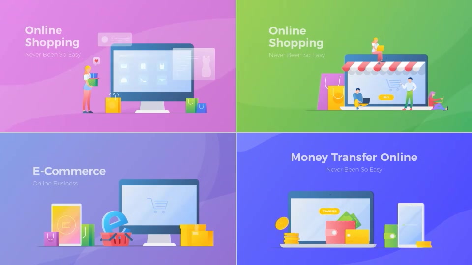 E Commerce Flat Design Concepts Videohive 29401729 After Effects Image 8