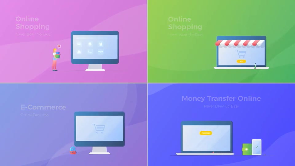 E Commerce Flat Design Concepts Videohive 29401729 After Effects Image 9