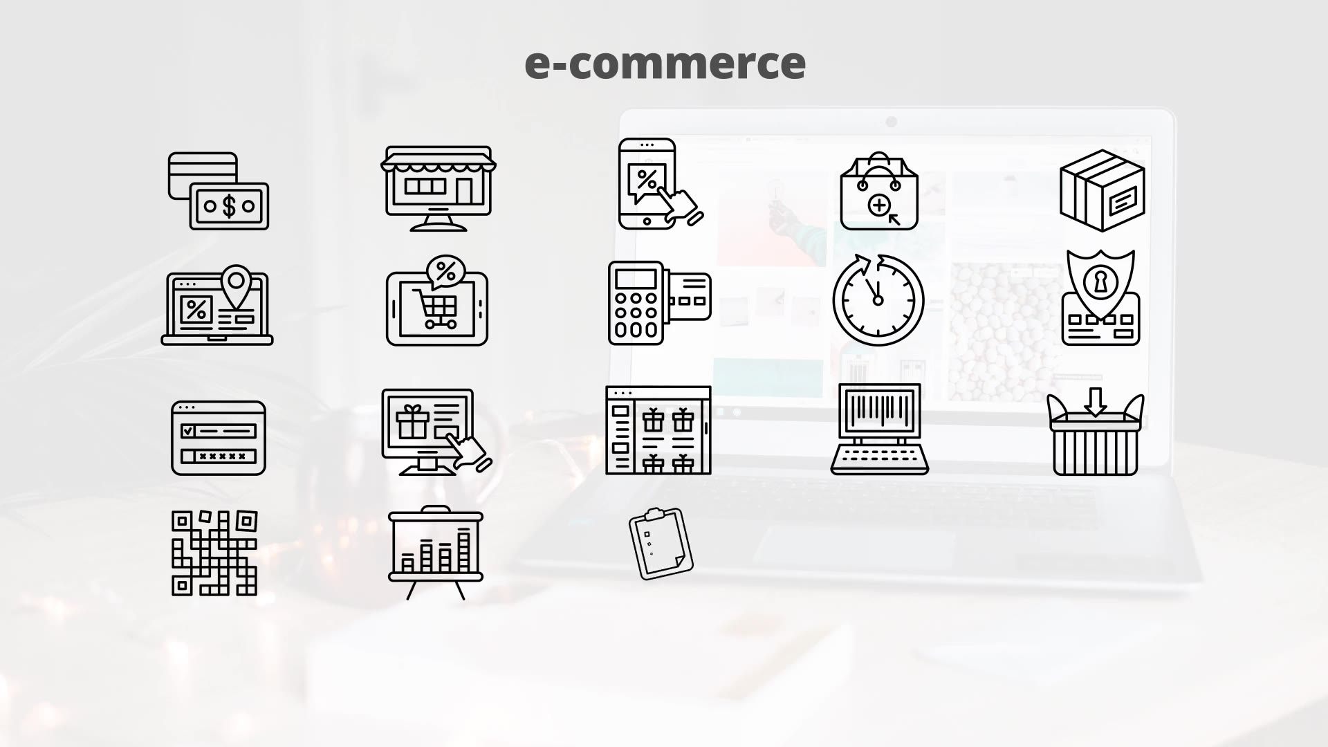 E Commerce – Thin Line Icons Videohive 23595800 After Effects Image 7