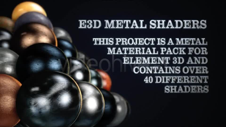E3D: Metal Shaders for Element 3D Videohive 4652664 After Effects Image 1