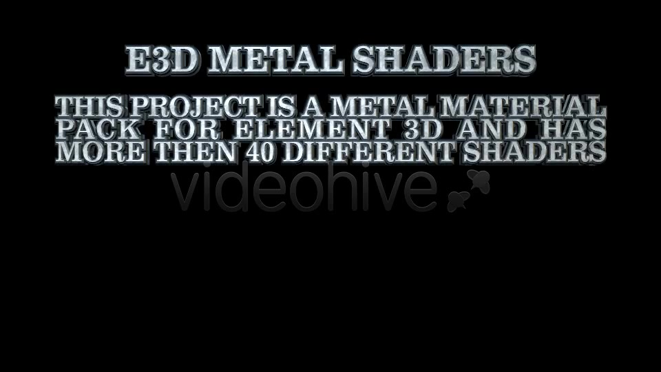 E3D: Metal Shaders for Element 3D Videohive 4652664 After Effects Image 11