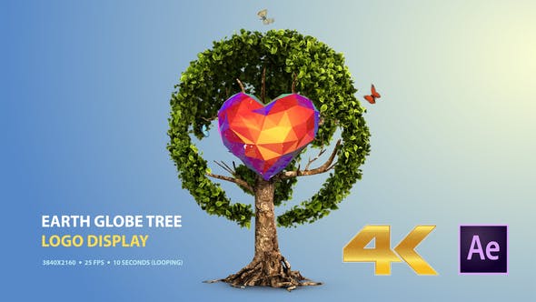 Earth Globe Tree (Logo Display) - Download Videohive 25862898