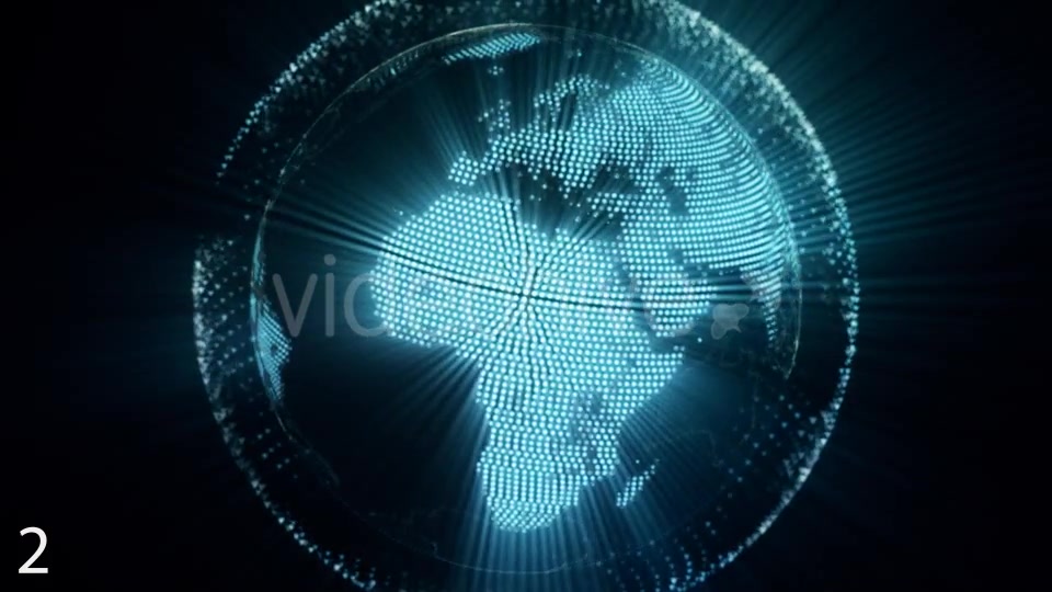 Earth Hologram With Rays 5 - Download Videohive 9801839