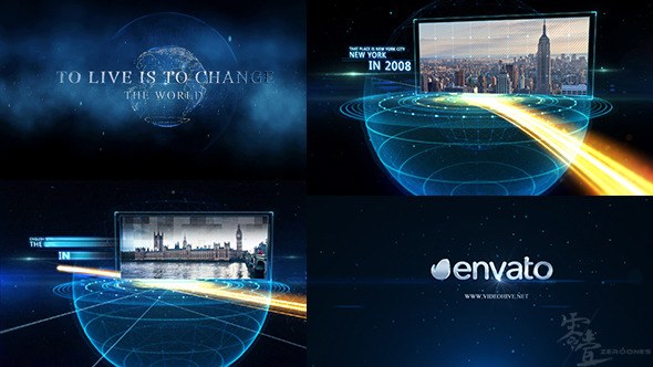 Earth line And Postcard Opener - Download Videohive 10181501