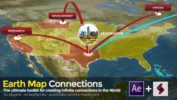 Earth Map Connections - Download Videohive 20521238