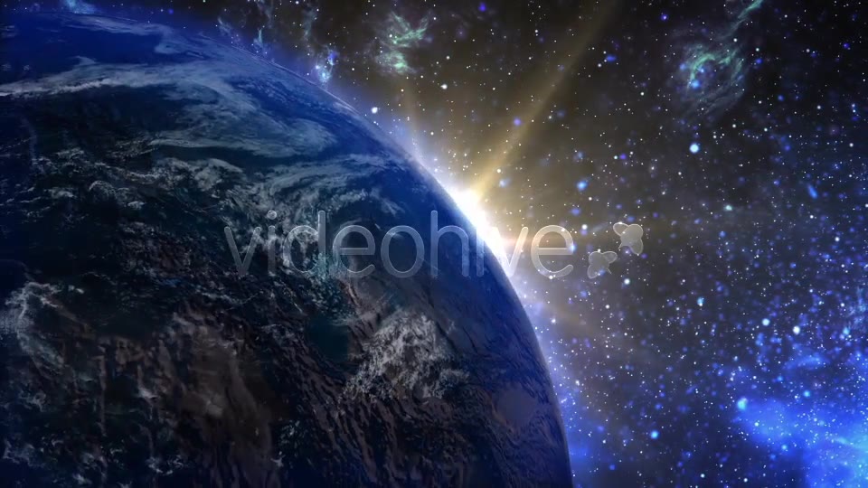 Earth Sunrise Zoom Out Space Flight Videohive 8376979 Motion Graphics Image 2