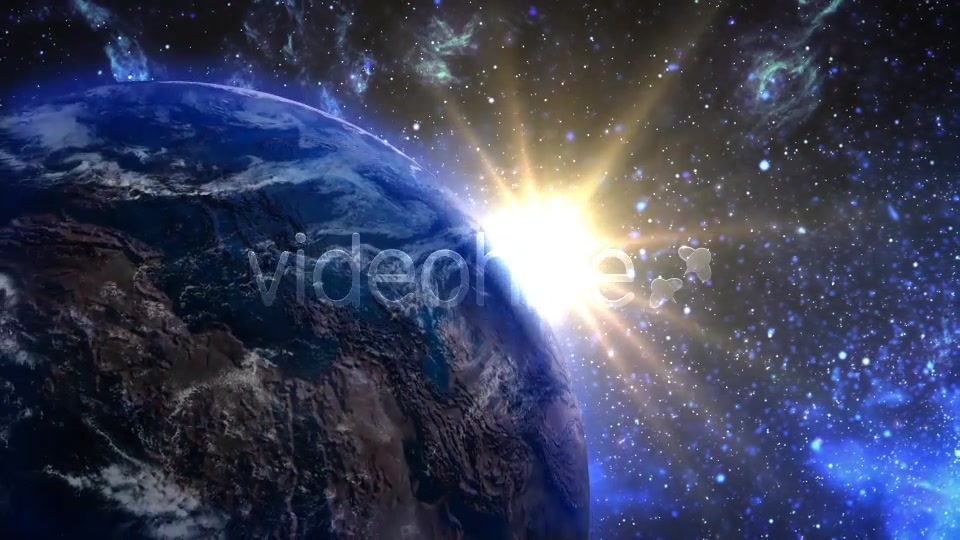 Earth Sunrise Zoom Out Space Flight Videohive 8376979 Motion Graphics Image 3
