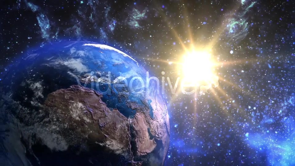 Earth Sunrise Zoom Out Space Flight Videohive 8376979 Motion Graphics Image 5