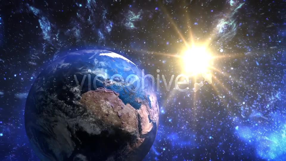 Earth Sunrise Zoom Out Space Flight Videohive 8376979 Motion Graphics Image 6