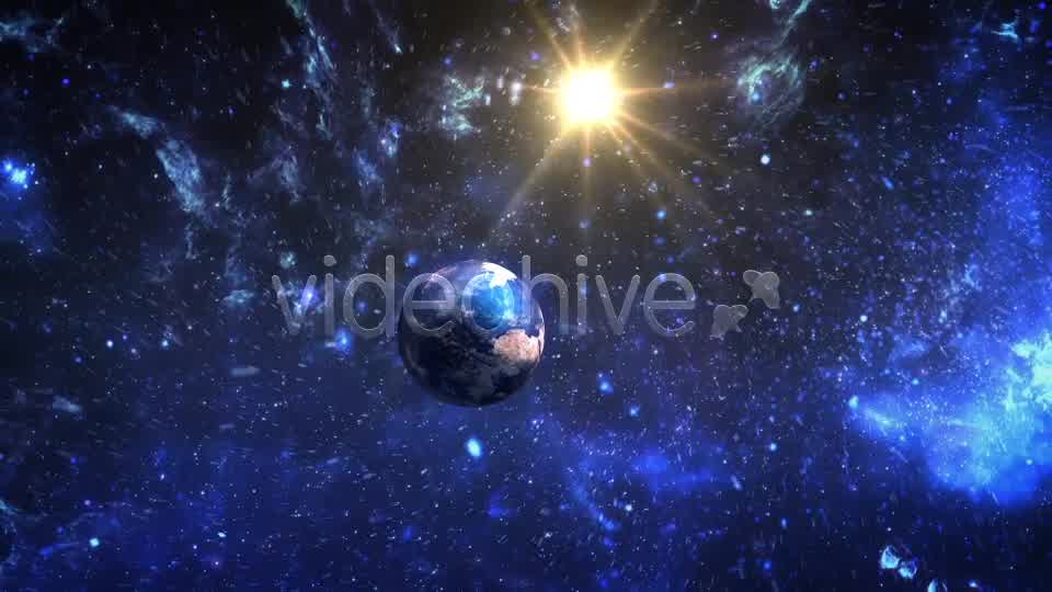 Earth Sunrise Zoom Out Space Flight Videohive 8376979 Motion Graphics Image 8