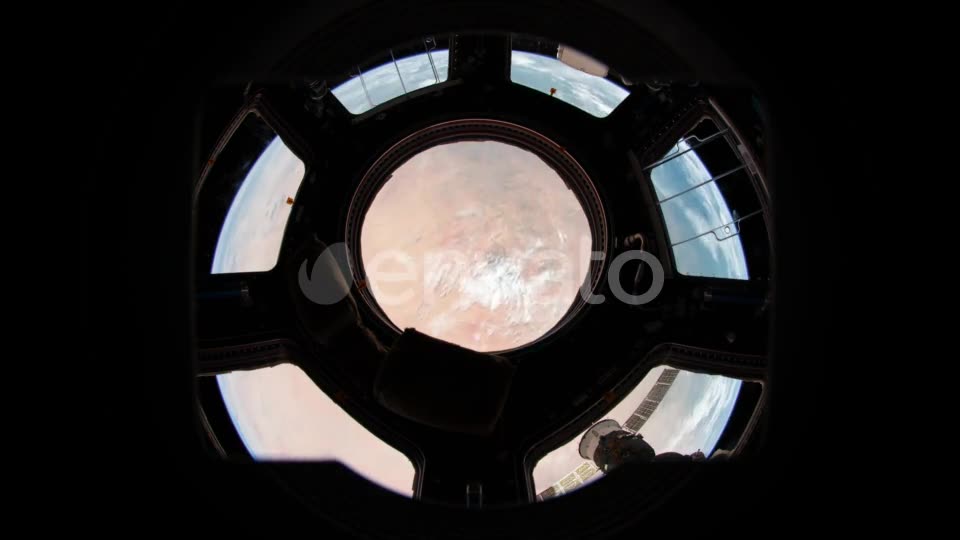 Earth Through Window of International Space Station - Download Videohive 21605183