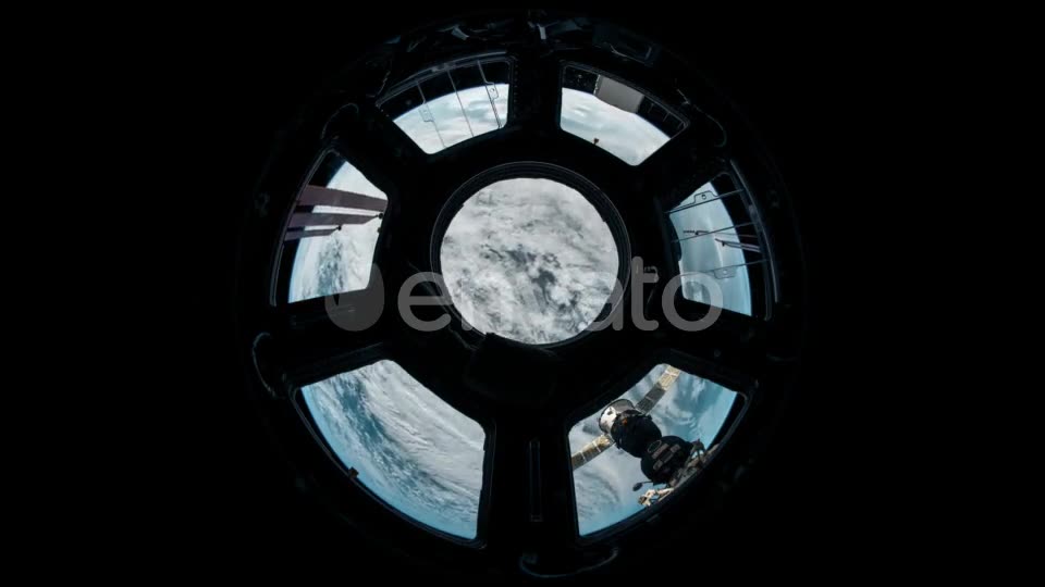 Earth Through Window of International Space Station - Download Videohive 21605202
