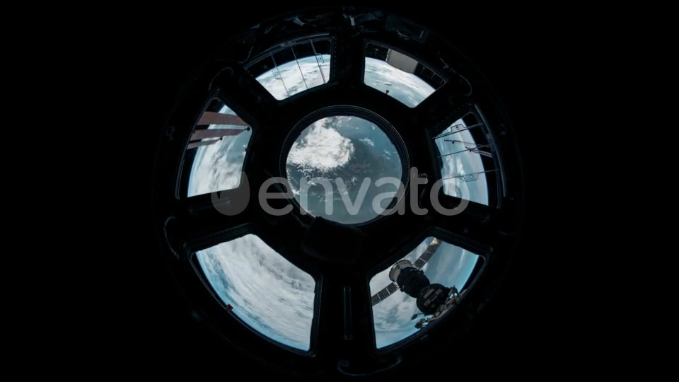 Earth Through Window of International Space Station - Download Videohive 21605202