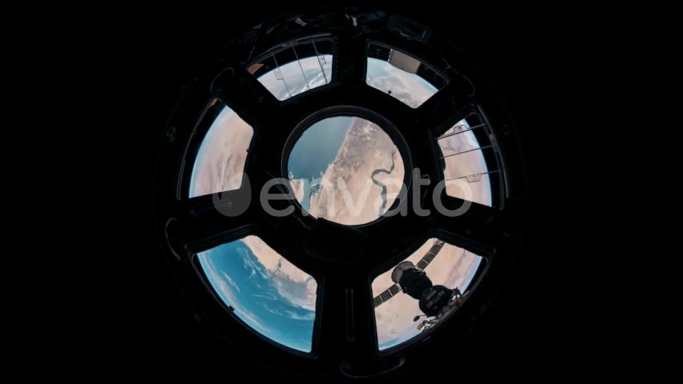 Earth Through Window of International Space Station - Download Videohive 21605202