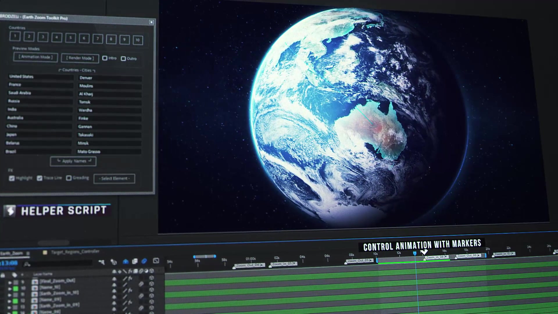 videohive ultimate earth zoom toolkit after effects project free download