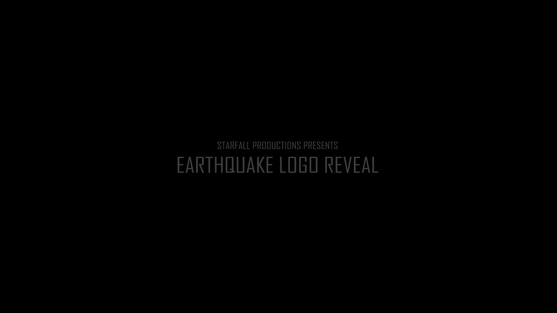 Earthquake Logo Reveal Videohive 29227664 After Effects Image 1