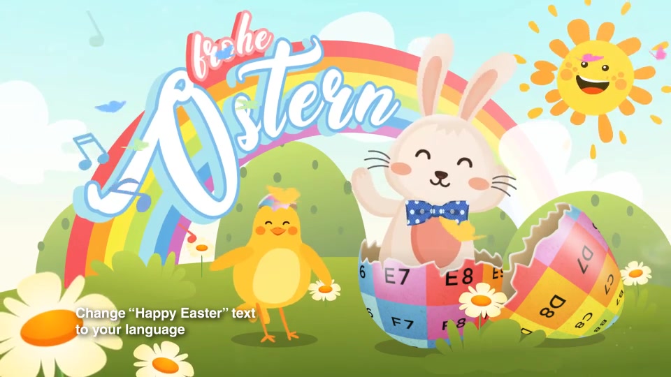 Easter Bunny and Chicken Dance Greeting Videohive 23640952 After Effects Image 5