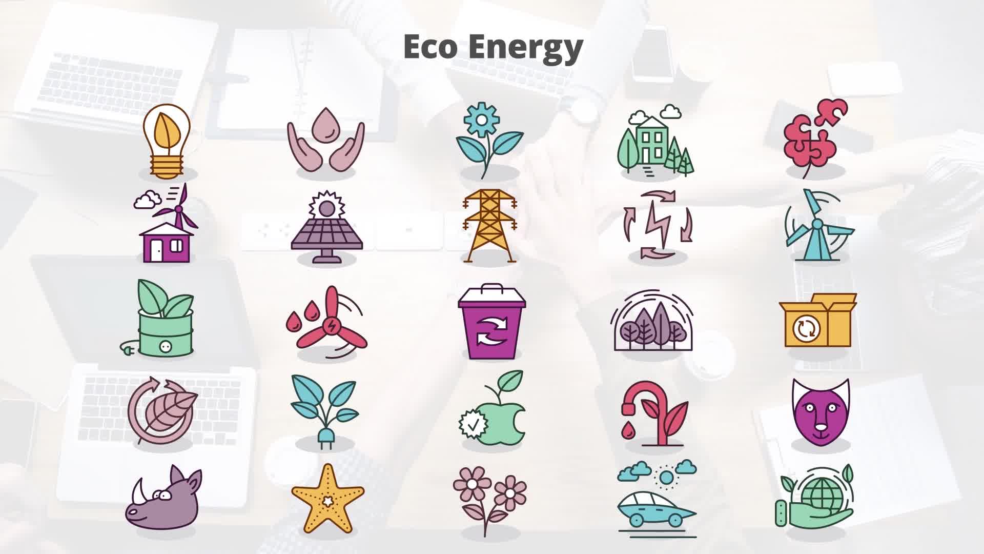Eco Energy – Flat Animation Icons (MOGRT) Videohive 23662324 Premiere Pro Image 10