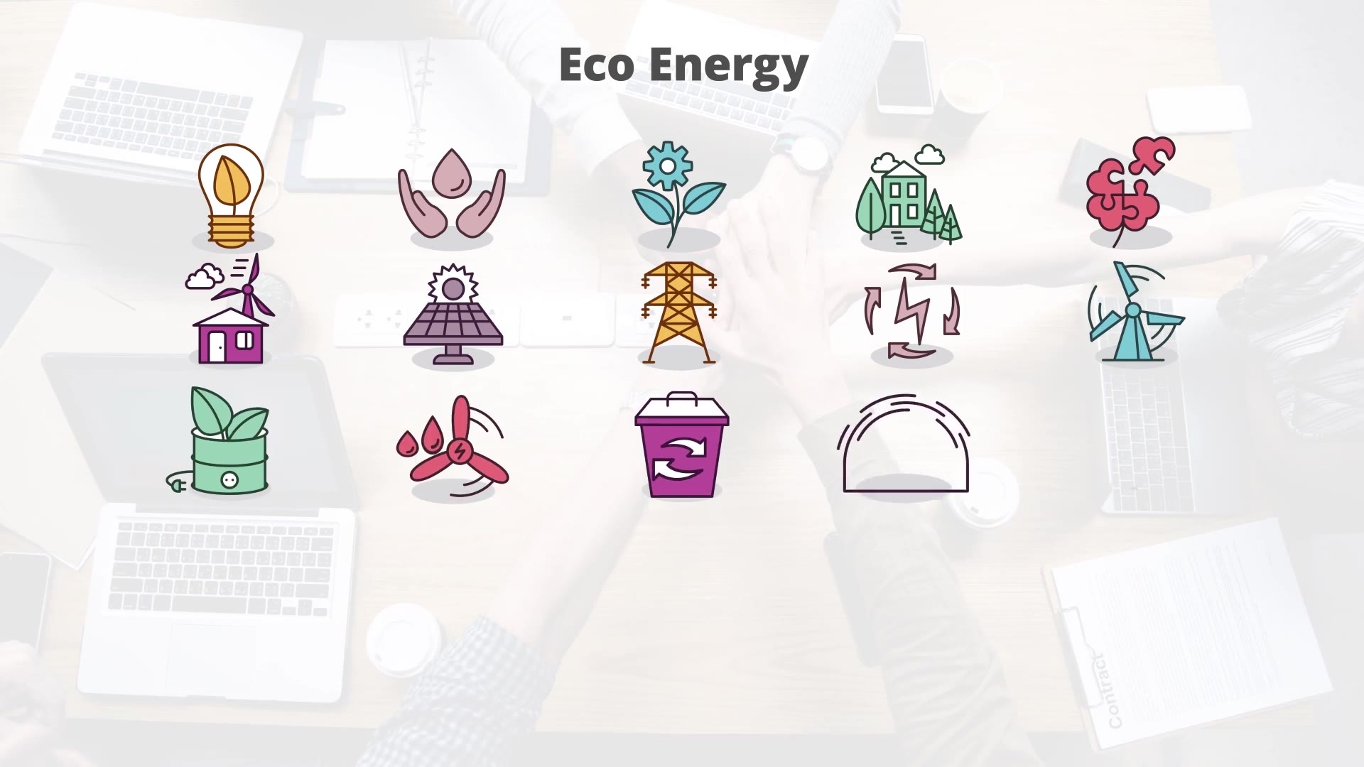 Eco Energy – Flat Animation Icons (MOGRT) Videohive 23662324 Premiere Pro Image 6