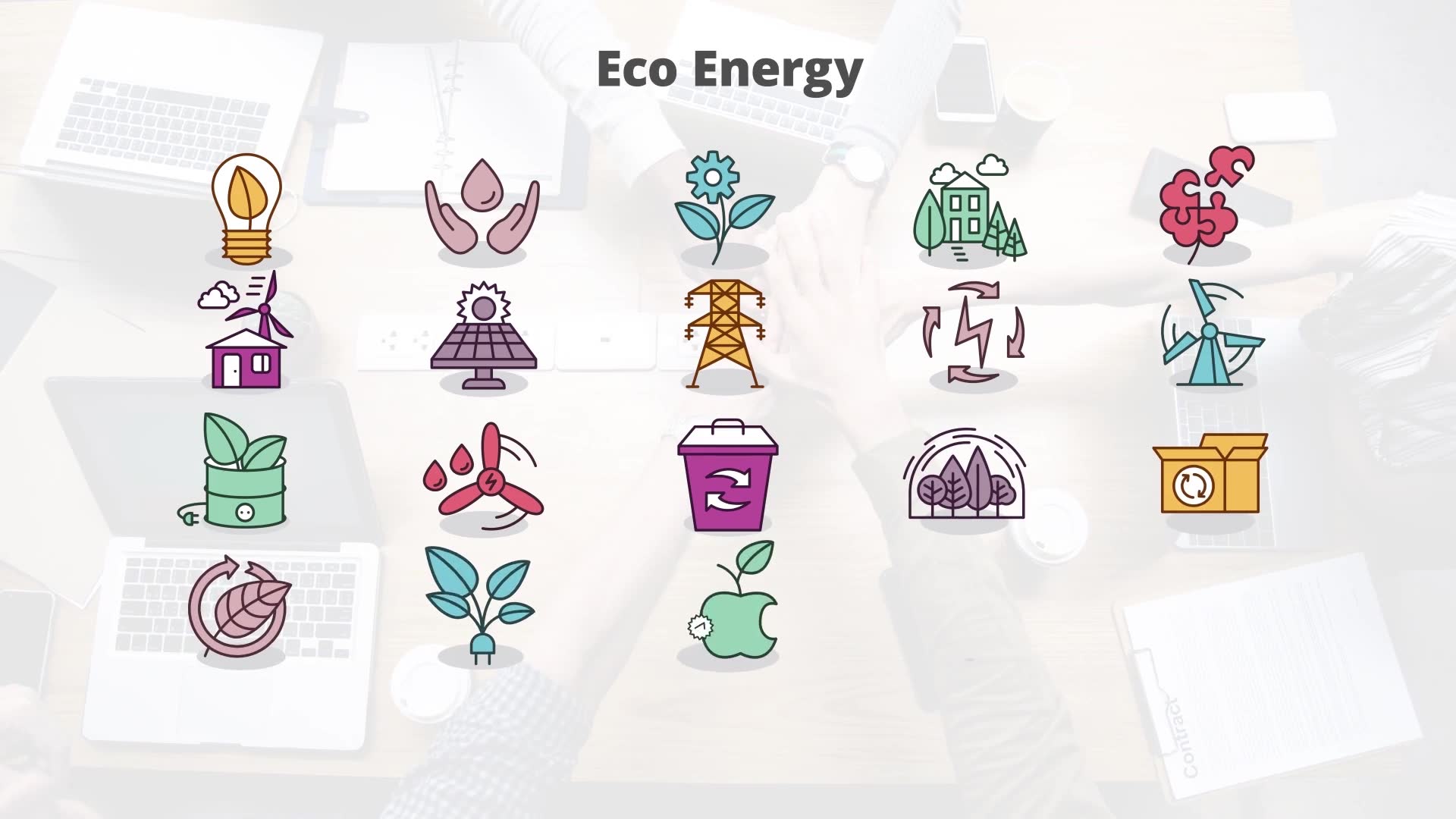 Eco Energy – Flat Animation Icons (MOGRT) Videohive 23662324 Premiere Pro Image 7