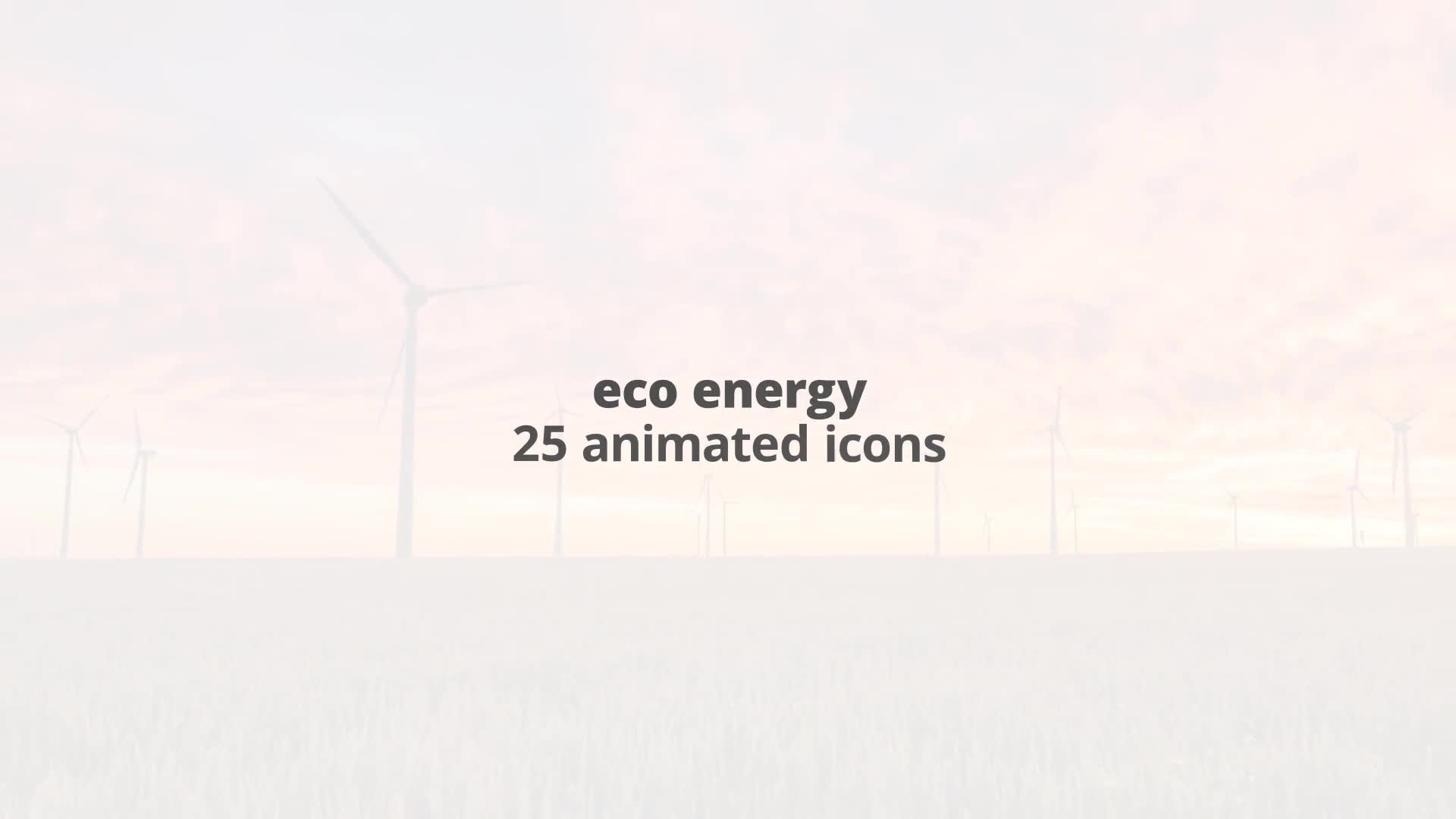 Eco Energy – Thin Line Icons Videohive 23595945 After Effects Image 1