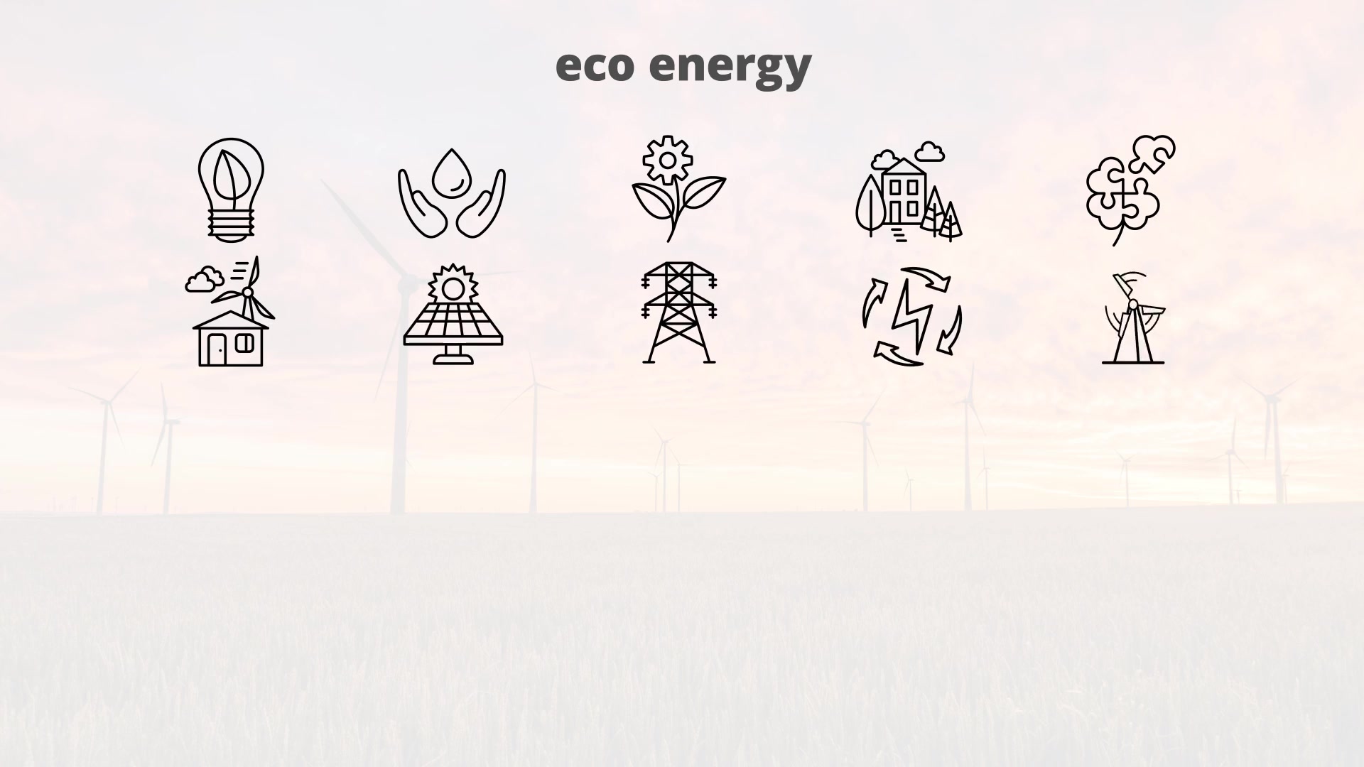 Eco Energy – Thin Line Icons Videohive 23595945 After Effects Image 5