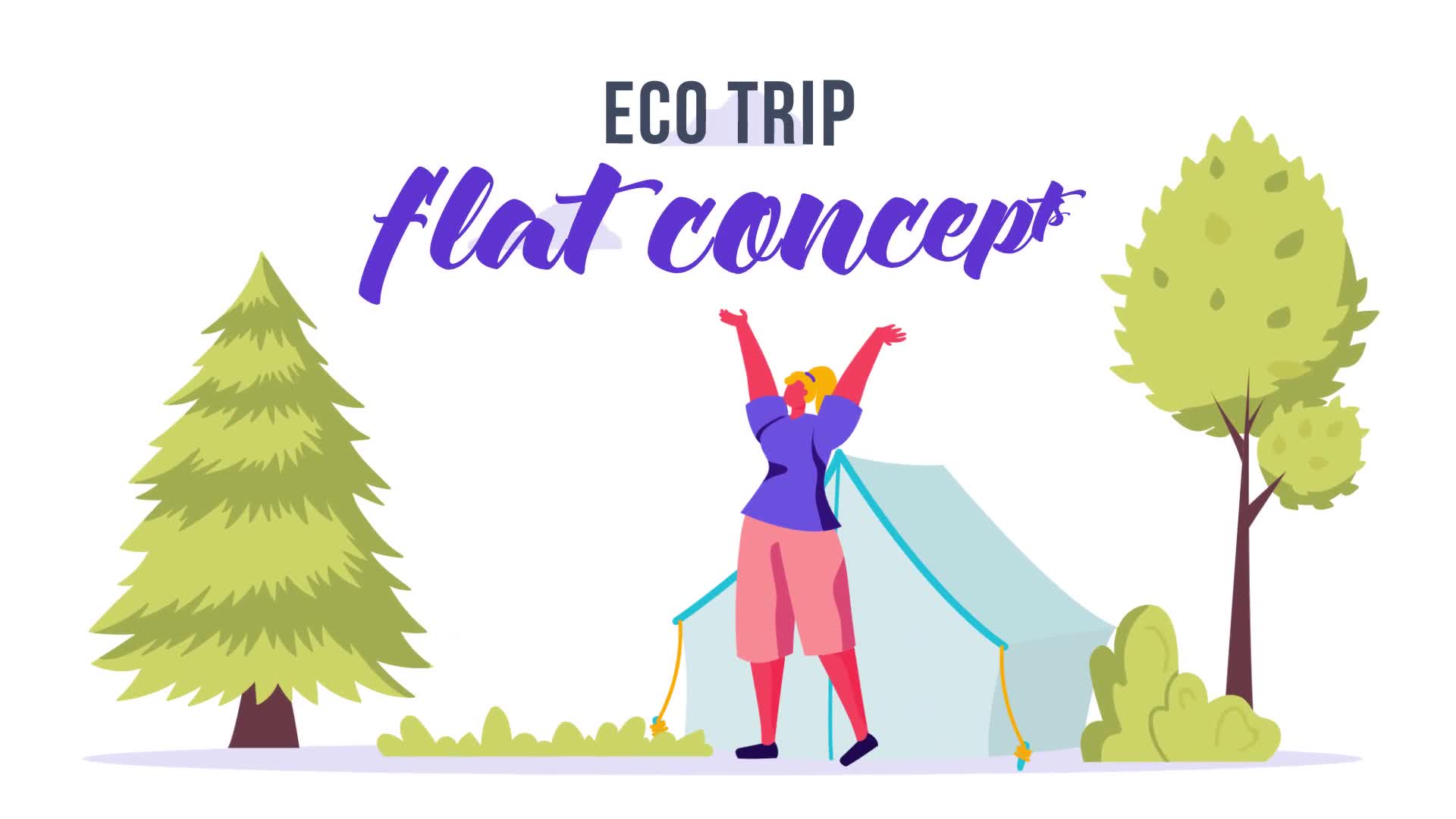 Eco trip Flat Concept Videohive 33007906 After Effects Image 1