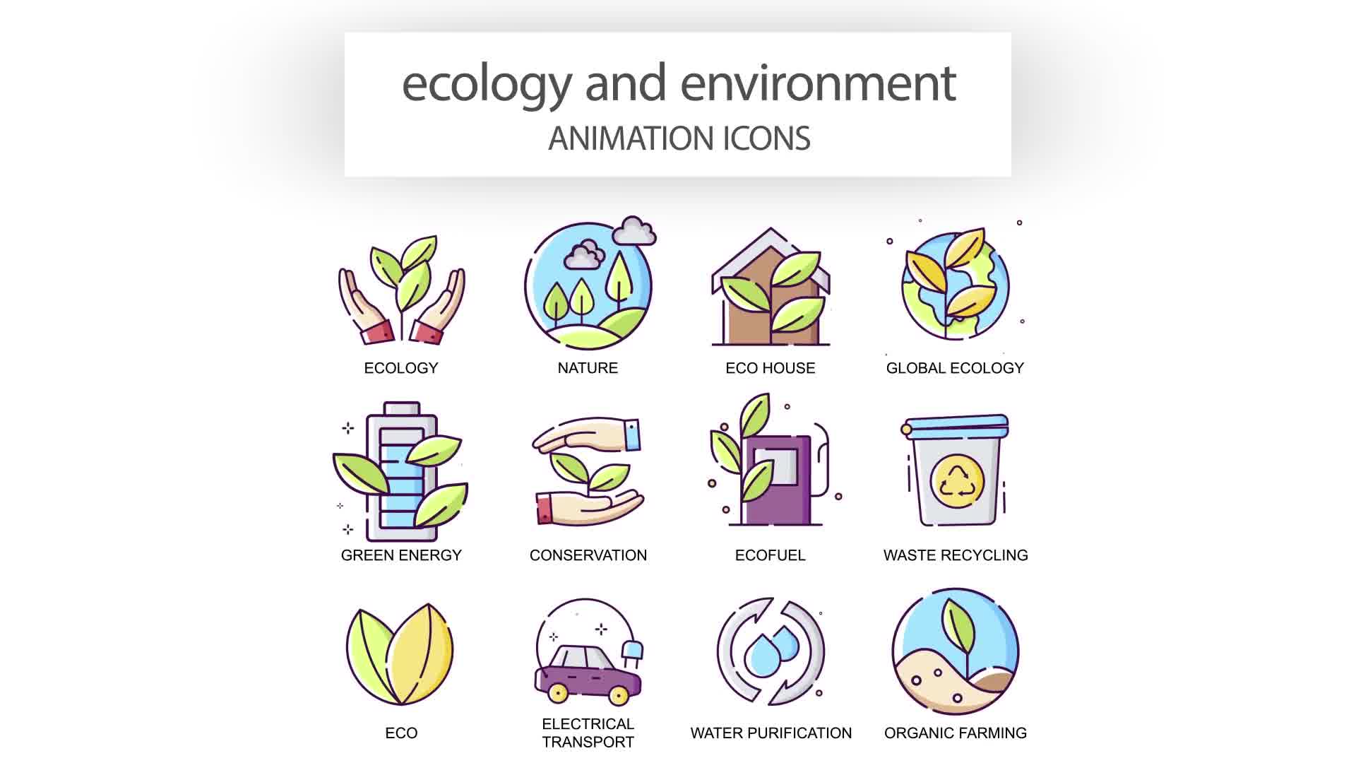Ecology & Environment Animation Icons Videohive 31339482 After Effects Image 10