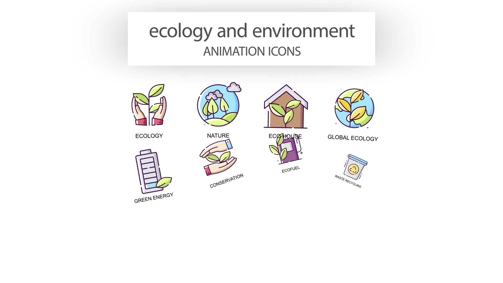 Ecology & Environment Animation Icons Videohive 31339482 After Effects Image 4