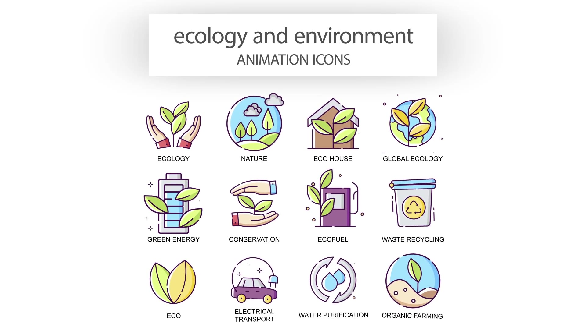Ecology & Environment Animation Icons Videohive 31339482 After Effects Image 5