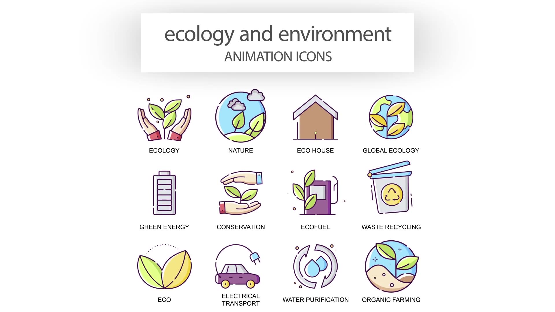 Ecology & Environment Animation Icons Videohive 31339482 After Effects Image 6