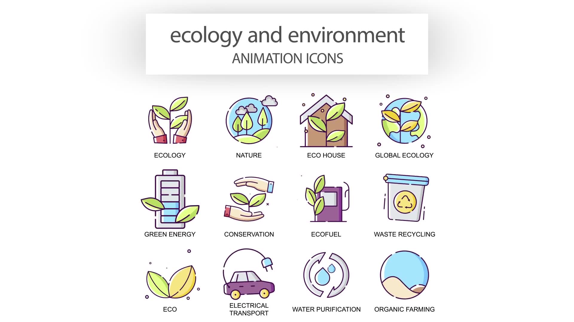 Ecology & Environment Animation Icons Videohive 31339482 After Effects Image 7