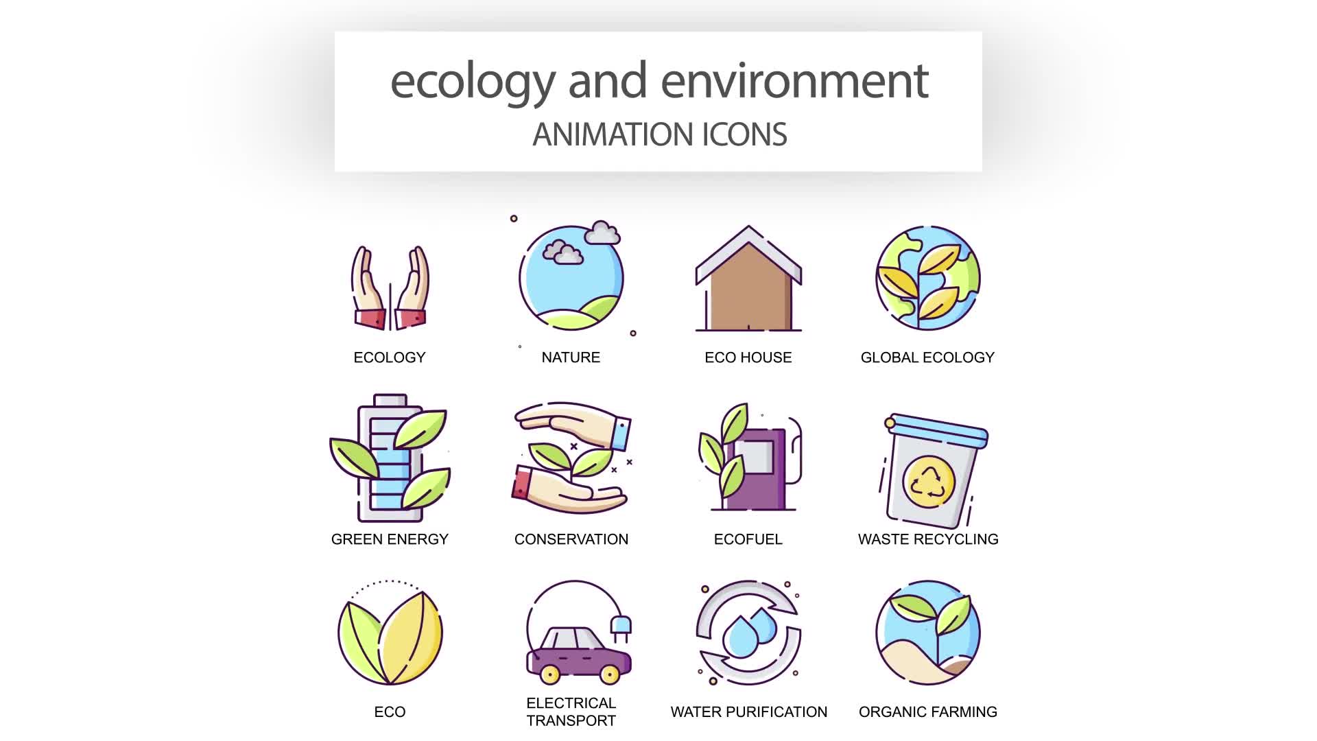 Ecology & Environment Animation Icons Videohive 31339482 After Effects Image 8