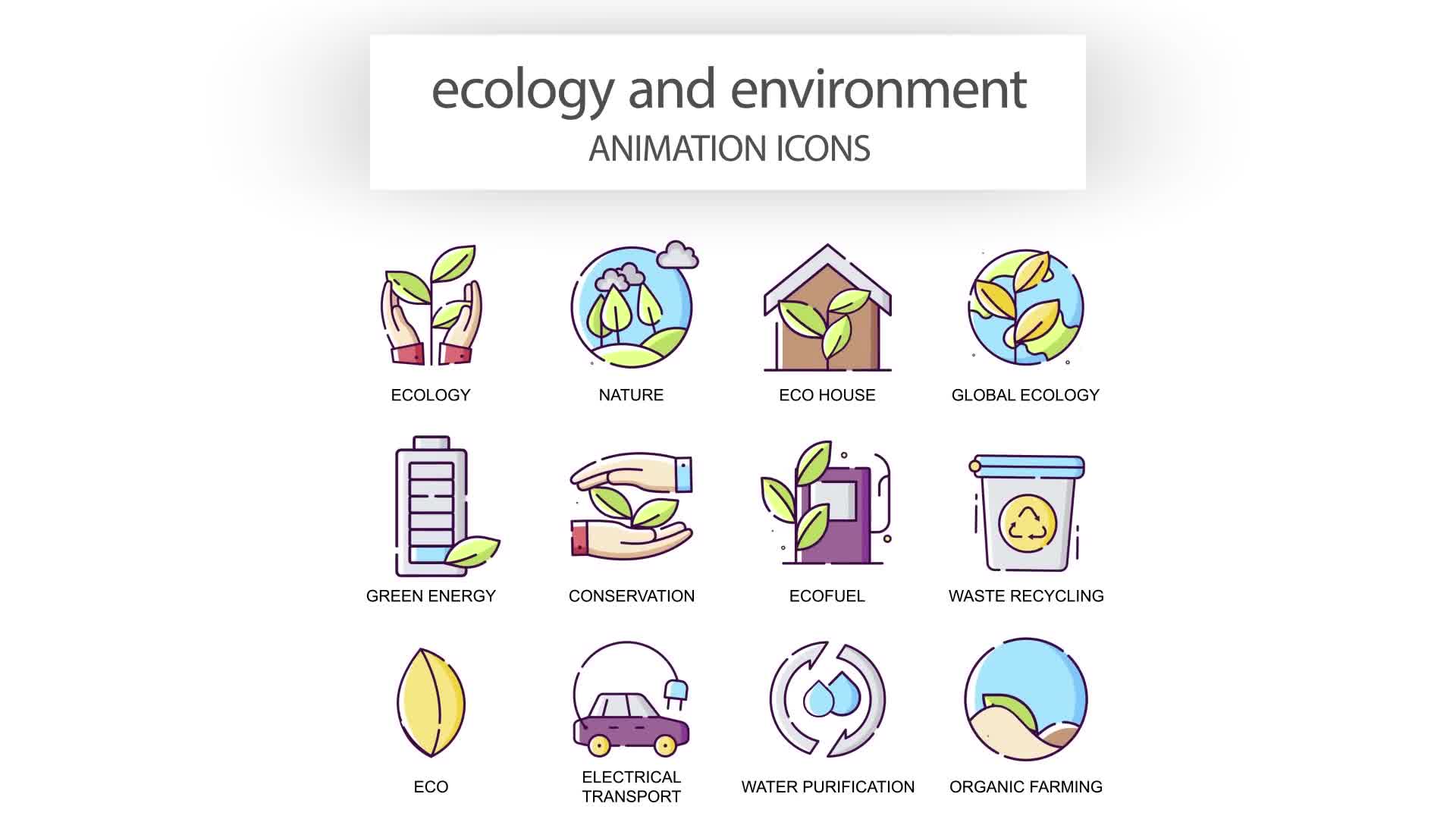 Ecology & Environment Animation Icons Videohive 31339482 After Effects Image 9