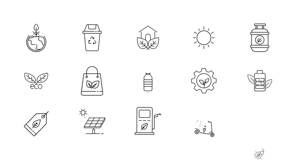 Ecology Line Icons Videohive 34368406 After Effects Image 1