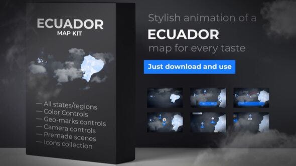 Ecuador Map Republic of Ecuador Map Kit - 24758349 Download Videohive