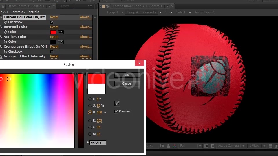 Editable Rotating Baseball - Download Videohive 13003645