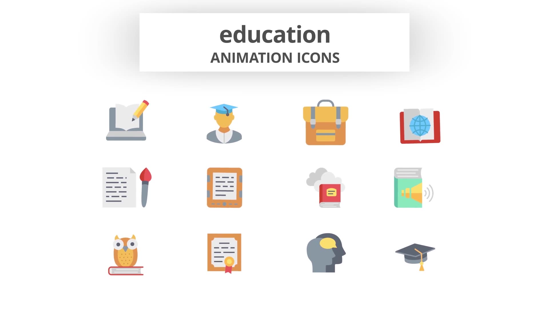 Education Animation Icons (MOGRT) Videohive 26755697 Premiere Pro Image 10