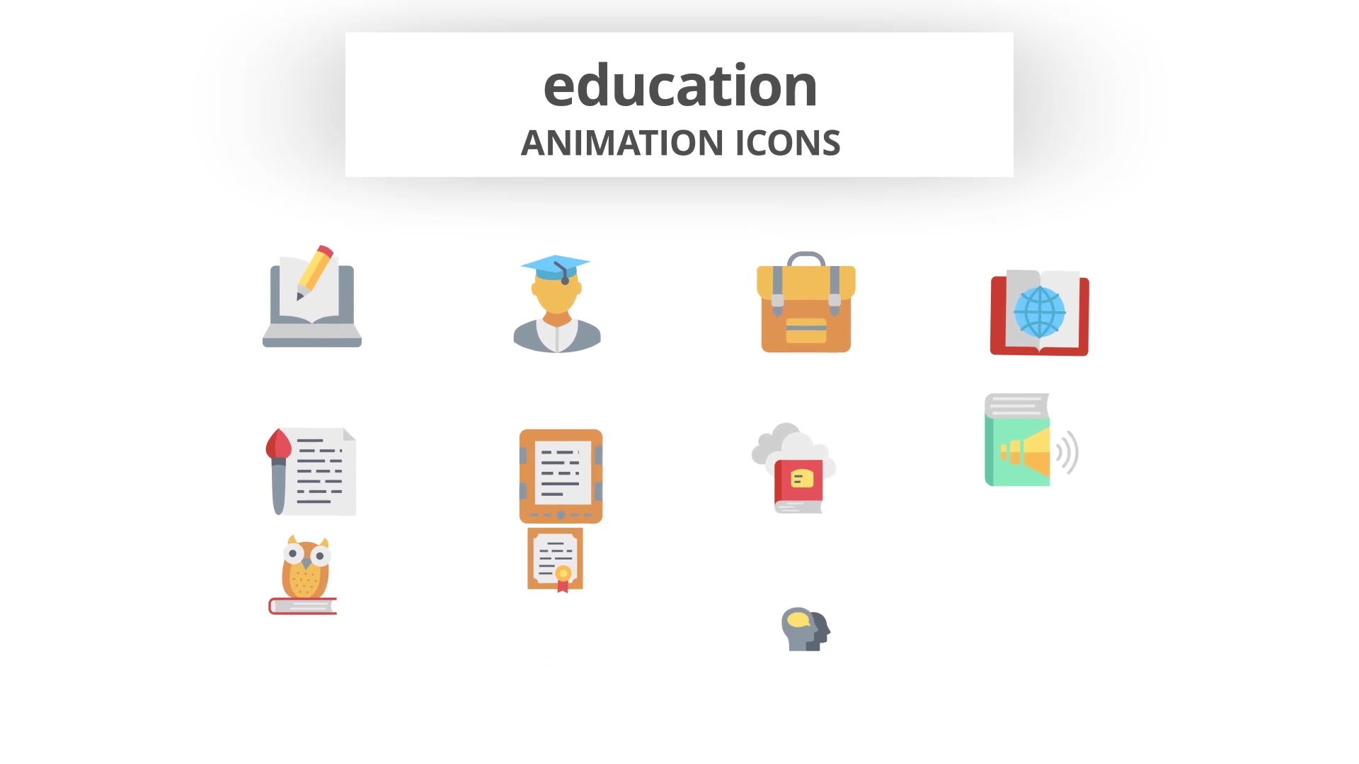 Education Animation Icons (MOGRT) Videohive 26755697 Premiere Pro Image 4