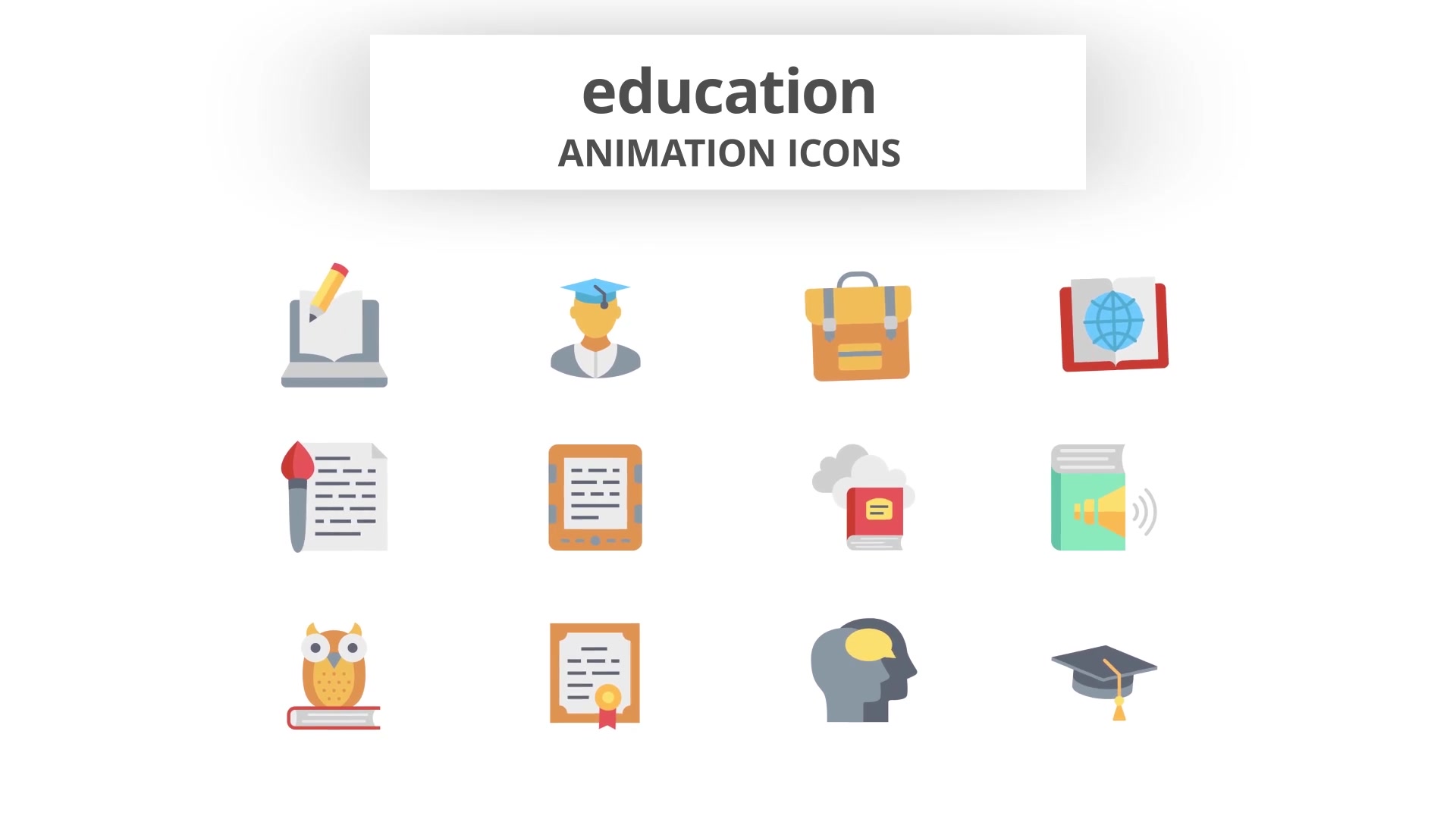 Education Animation Icons (MOGRT) Videohive 26755697 Premiere Pro Image 6