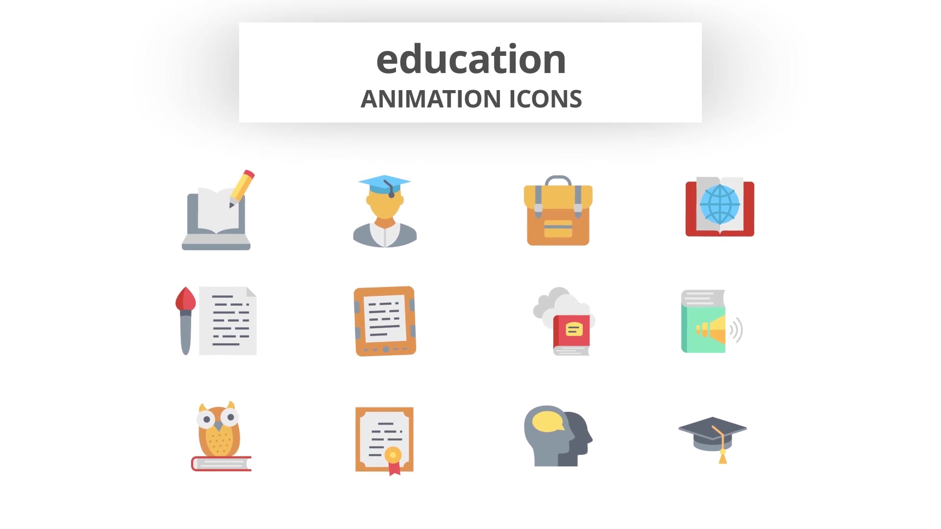 Education Animation Icons (MOGRT) Videohive 26755697 Premiere Pro Image 7